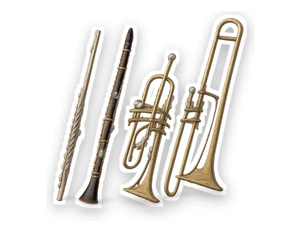 吹奏楽器（管楽器）のイメージ
